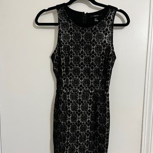 Black Lace with Straps on the Back Cocktail Dress